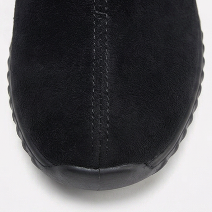 Cozella – Women's Knit Cuff Suede Ankle Booties