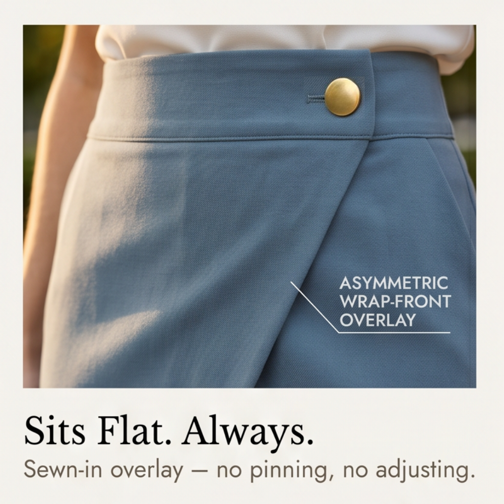 Wraplane – Wrap-Front Wide-Leg Pants