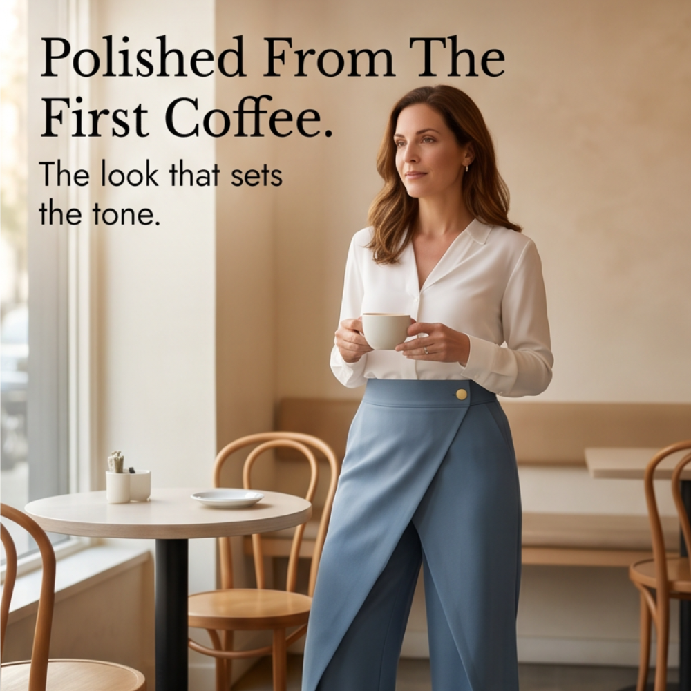 Wraplane – Wrap-Front Wide-Leg Pants