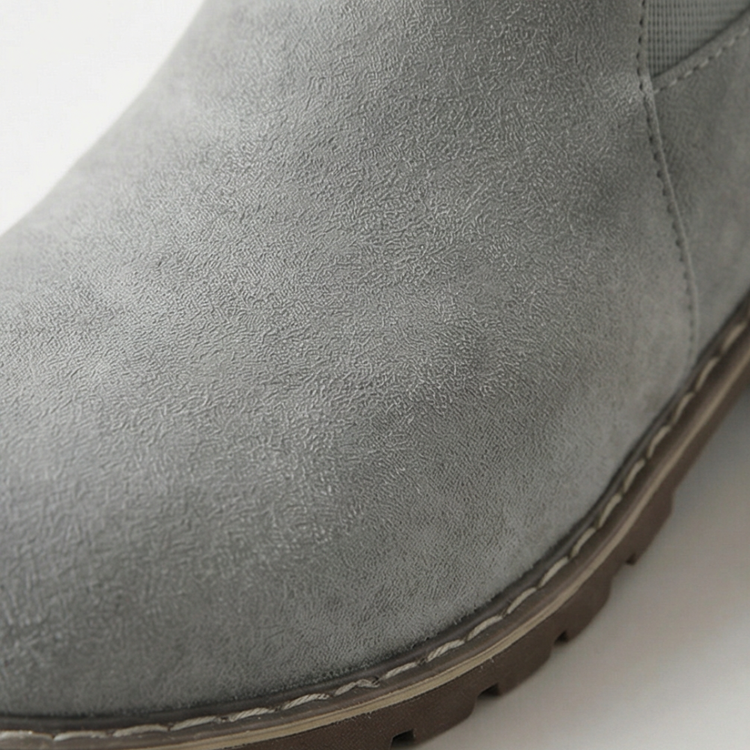 Stridella – Suede Look Buckle Ankle Booties