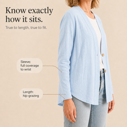 Drapelle – Breathable Knit V-Neck Cardigan