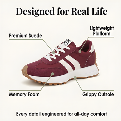 Velora - Retro Suede Sneakers for All Day Comfort
