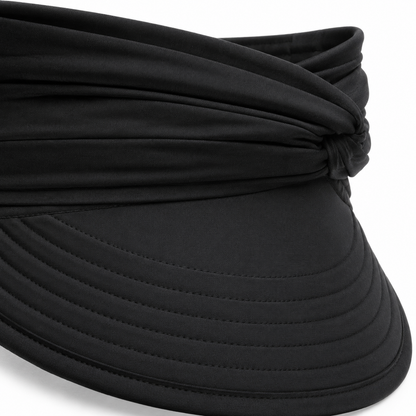 Solenza – Ruched UPF 50+ Sun Visor for Women, Packable Wide Brim