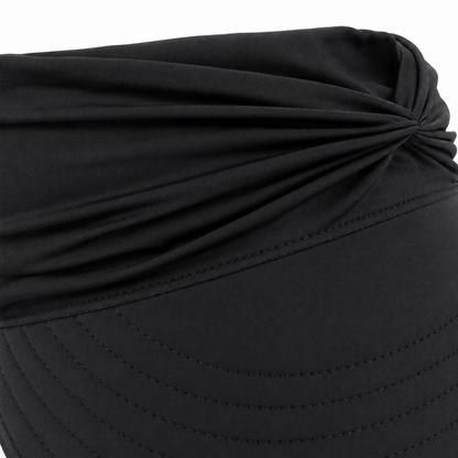 Solenza – Ruched UPF 50+ Sun Visor for Women, Packable Wide Brim