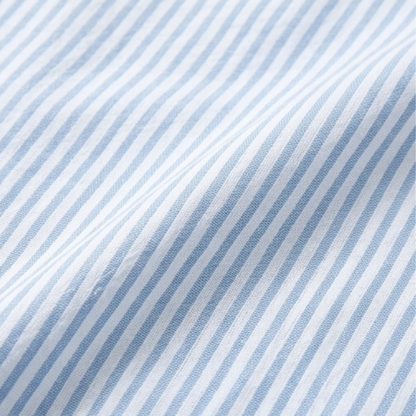 Lunavia – Women's Striped Button-Placket Mini Dress with Pockets