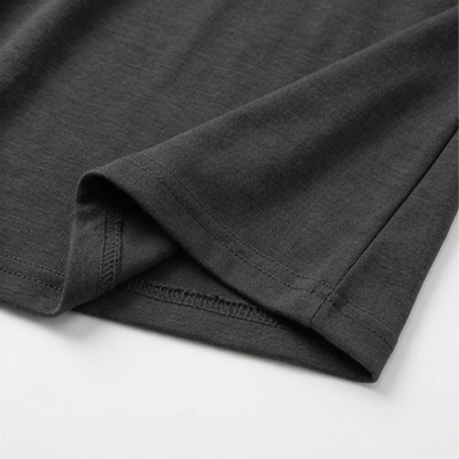 Veluna – Crossover V-Neck Midi Dress with Pockets