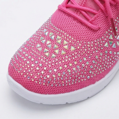 Stellara – Women’s Rhinestone Wedge Sneakers