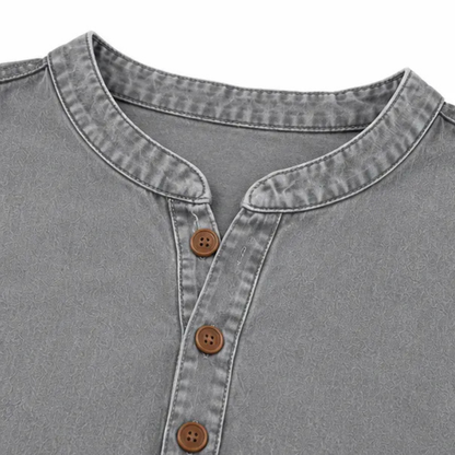Avelyn – Henley Tunic Top with Side Buttons for Women