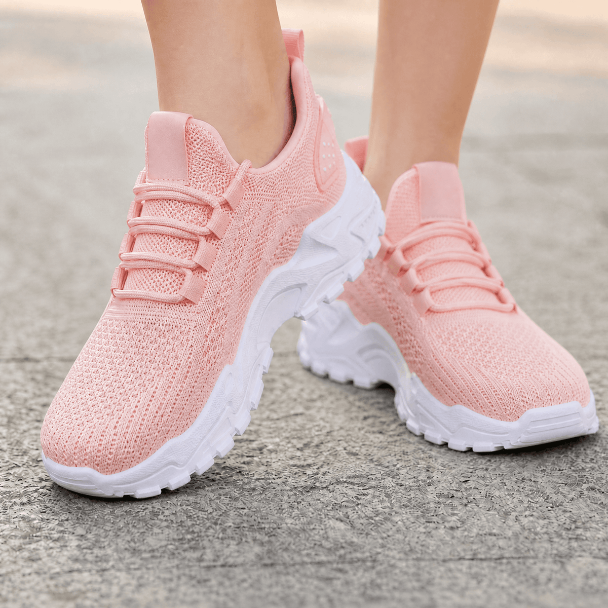 Aerloom – Women's Breathable Knit Sneakers for All Day Comfort Pink / 6