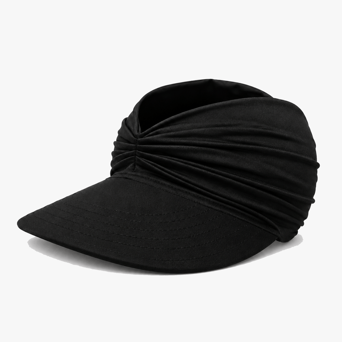 Solenza – Ruched UPF 50+ Sun Visor for Women, Packable Wide Brim