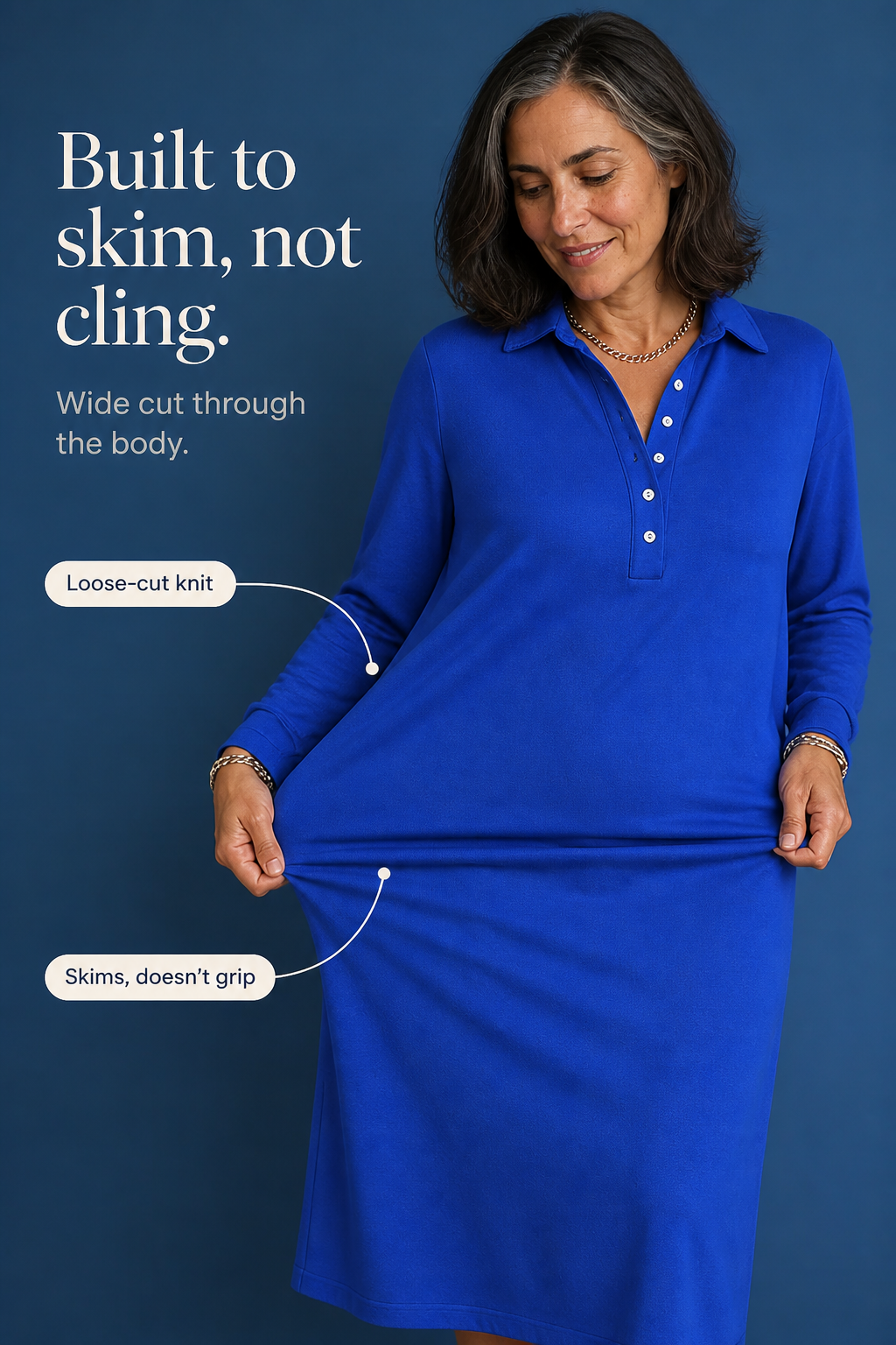 Ribelle – Ribbed Knit Long-Sleeve Sweatshirt Dress