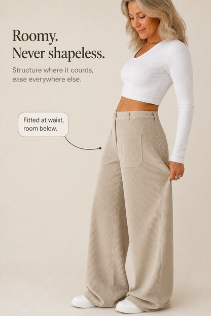 Easelane – Wide-Leg Relaxed Pocket Trousers