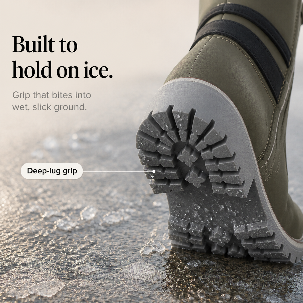 Frostelle – Knit-Shaft Wide-Foot Winter Boots