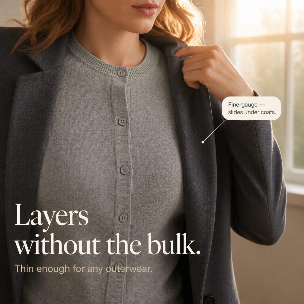 Wearbella – Cropped Brushed-Knit Button-Front Cardigan