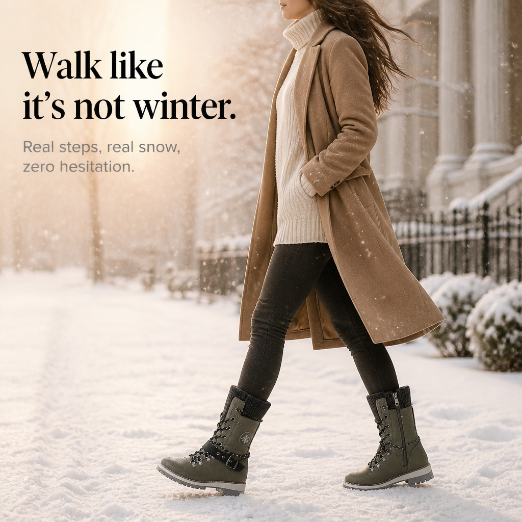 Frostelle – Knit-Shaft Wide-Foot Winter Boots