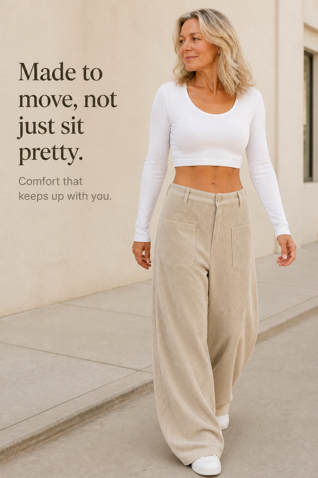 Easelane – Wide-Leg Relaxed Pocket Trousers