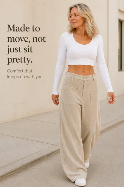 Easelane – Wide-Leg Relaxed Pocket Trousers