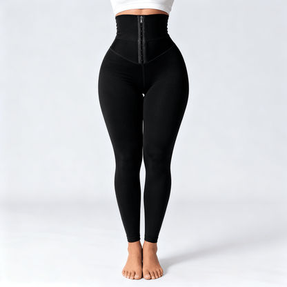 Cinchley – Women's High-Waist Corset Leggings Black / S