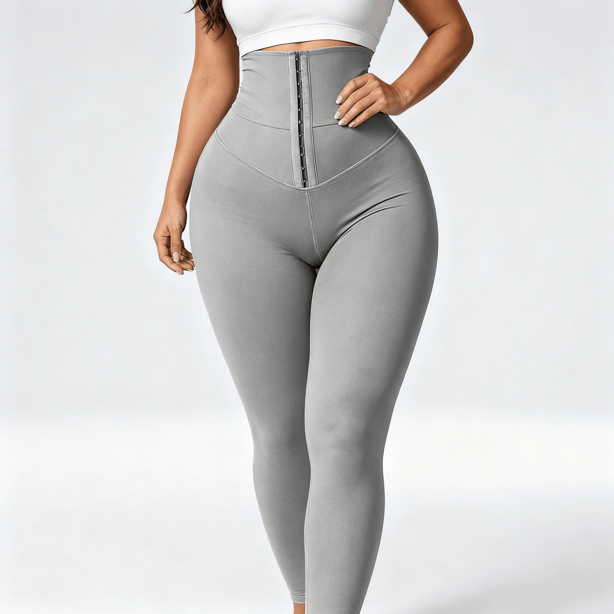 Cinchley – Women's High-Waist Corset Leggings Gray / S