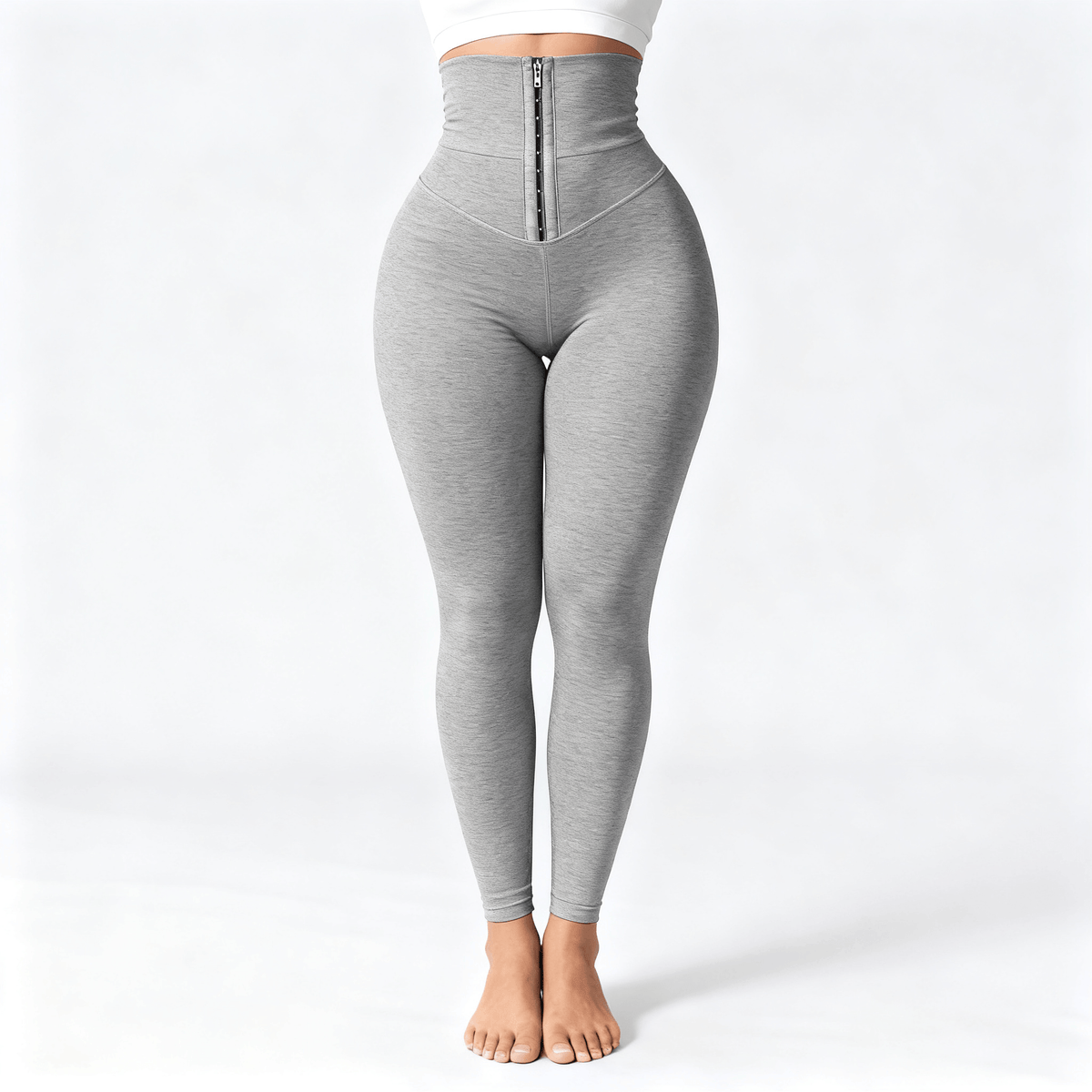 Cinchley – Women's High-Waist Corset Leggings Gray
