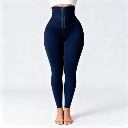 Cinchley – Women's High-Waist Corset Leggings Navy