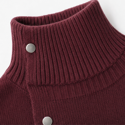Funnelle – Lång oversize-cardigan med hög krage