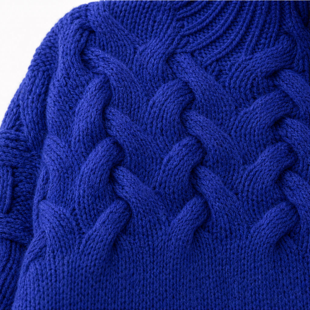 Cozette – Jersey de cuello alto de ochos trenzados
