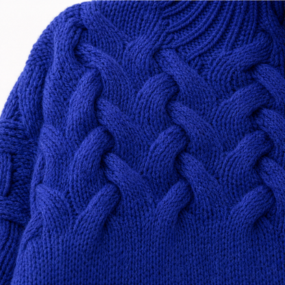 Cozette – Jersey de cuello alto de ochos trenzados