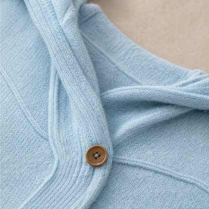 Slantelle – Cardigan asimmetrico diagonale con cappuccio