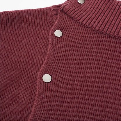Funnelle – Lång oversize-cardigan med hög krage
