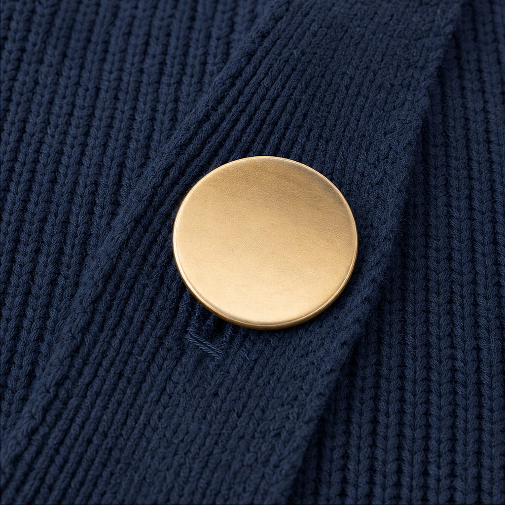 Scallora – Grovstrikket cardigan med krave og bølgekant