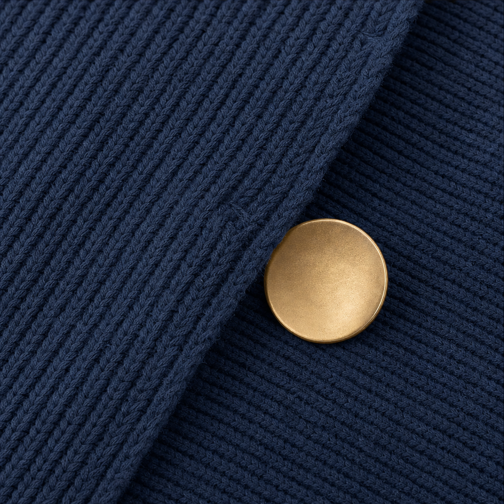 Scallora – Grovstrikket cardigan med krave og bølgekant