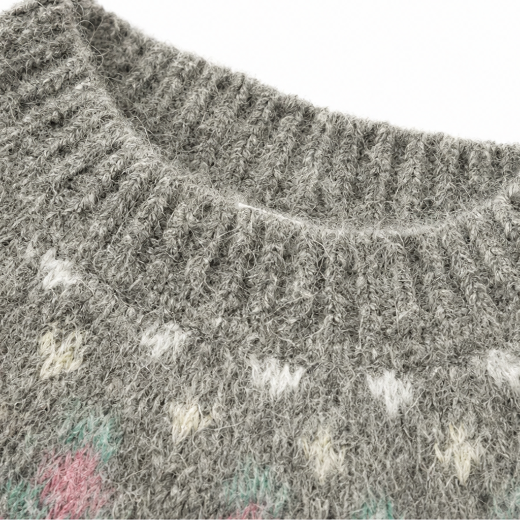 Isleva – Maglione girocollo con sprone Fair Isle