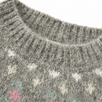 Isleva – Maglione girocollo con sprone Fair Isle