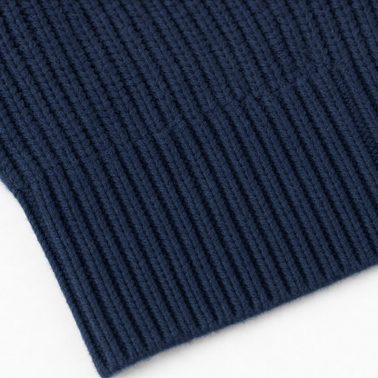Scallora – Grovstrikket cardigan med krave og bølgekant
