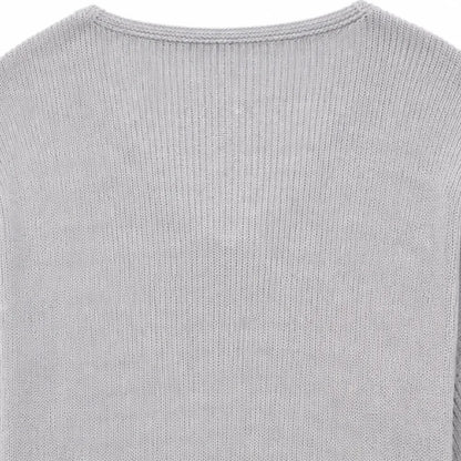 Elowyn – Soft V-Neck Knit Tunic Top for Women, Loose Drape