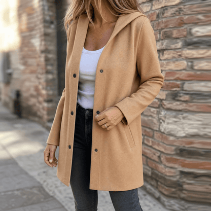 Covara – Everyday Women's Hooded Cardigan Camel / S