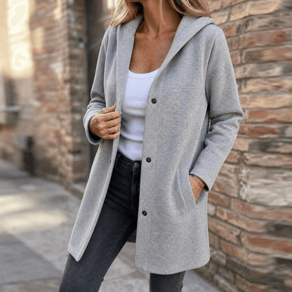 Covara – Everyday Women's Hooded Cardigan Gray / S