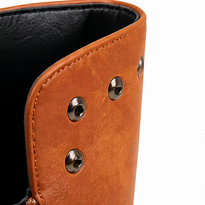 Lacerra – Adjustable Wrap-Lace Mid-Calf Combat Boots