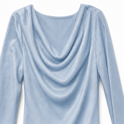 Cowlmere – Cowl Neck Loose Fit Velvet-Look Dress