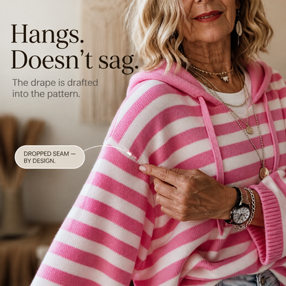 Wearbella – Oversized Striped Hooded Sweater