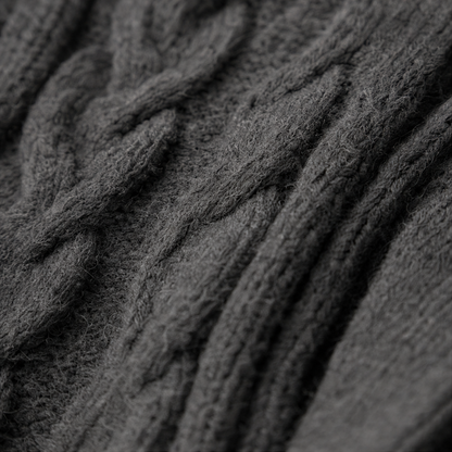Wrapetta – Hooded Longline Cable-Knit Cardigan