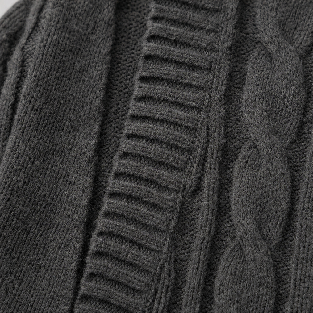 Wrapetta – Hooded Longline Cable-Knit Cardigan