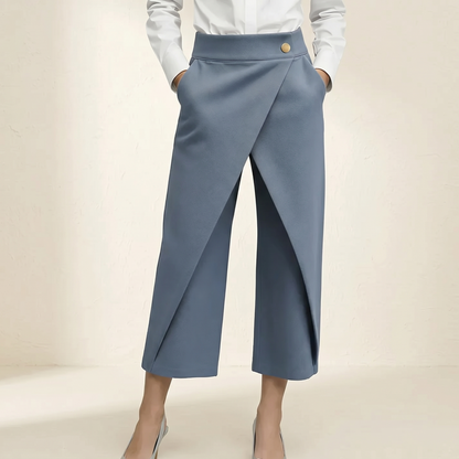Wraplane – Wrap-Front Wide-Leg Pants