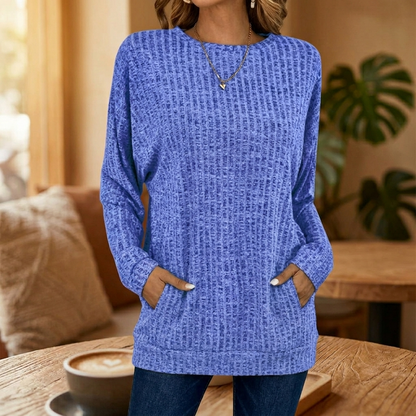 Wovelle – Waffle Knit Oversized Sweater