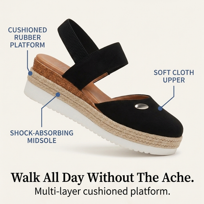 Stepwell – Cushioned espadrille wedge sandals