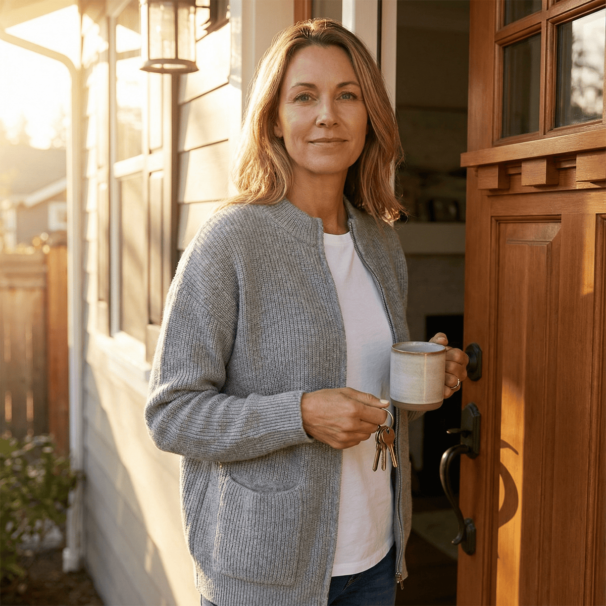 Covena™ – Soft Knit Zip Up Cardigan with Pockets - Lark & Clover
