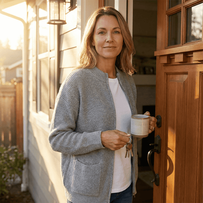 Covena™ – Soft Knit Zip Up Cardigan with Pockets - Lark & Clover