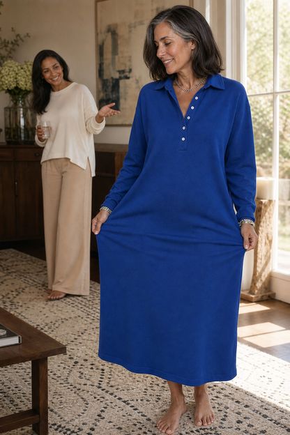 Ribelle – Ribbed Knit Long-Sleeve Sweatshirt Dress