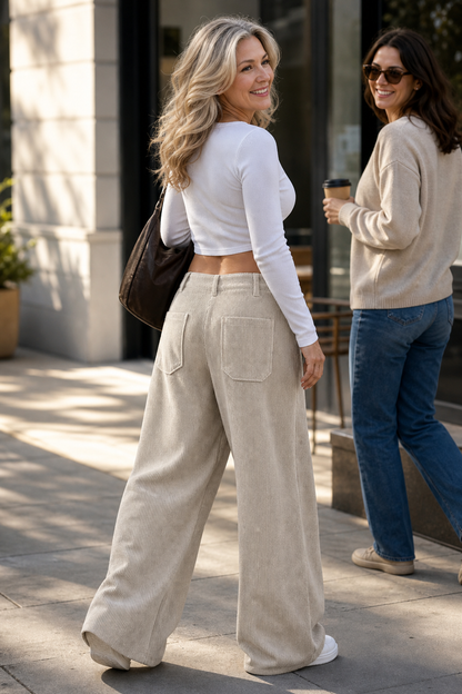 Easelane – Wide-Leg Relaxed Pocket Trousers